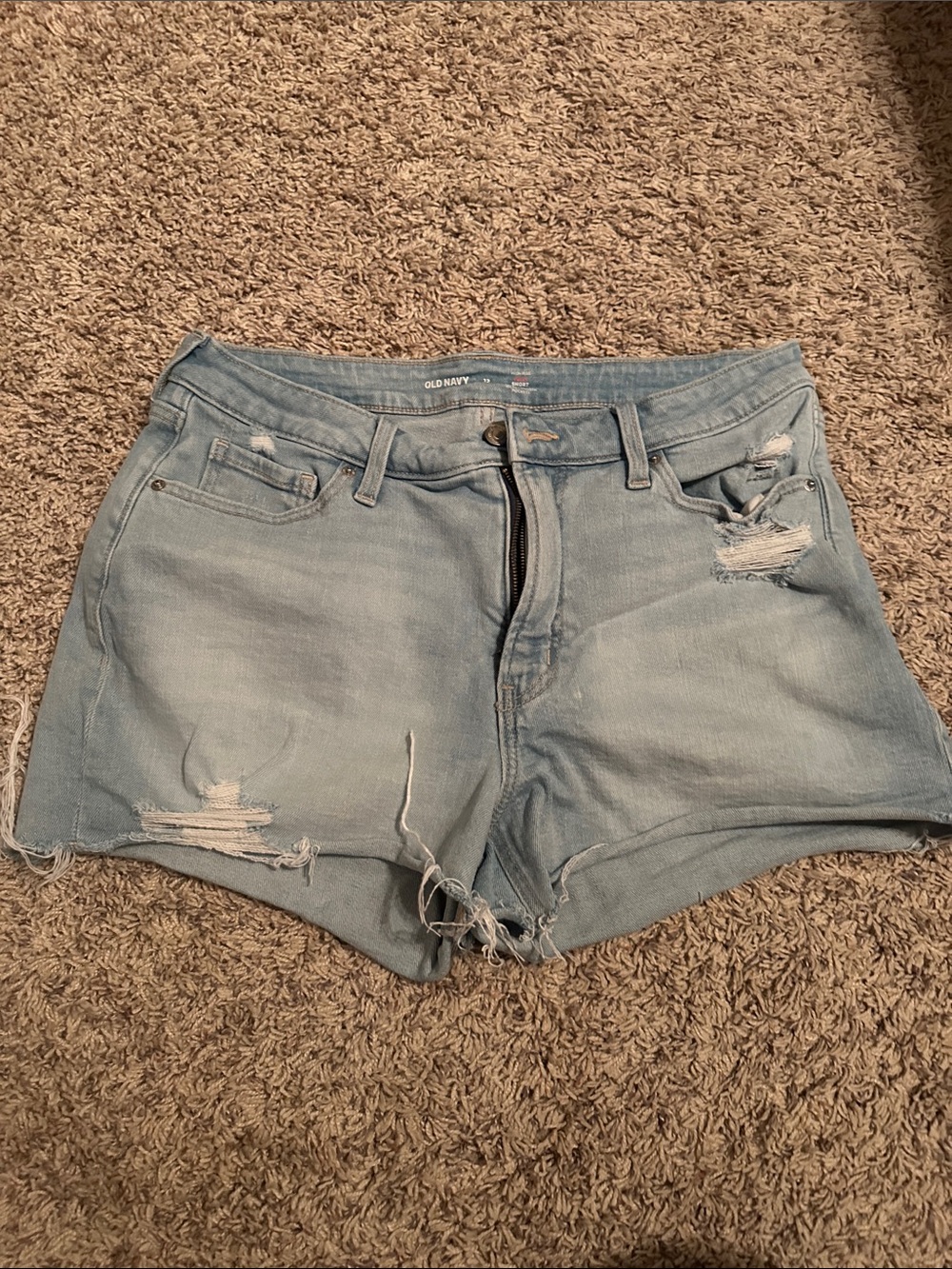 Old Navy Light Wash Distressed Denim Jean Shorts